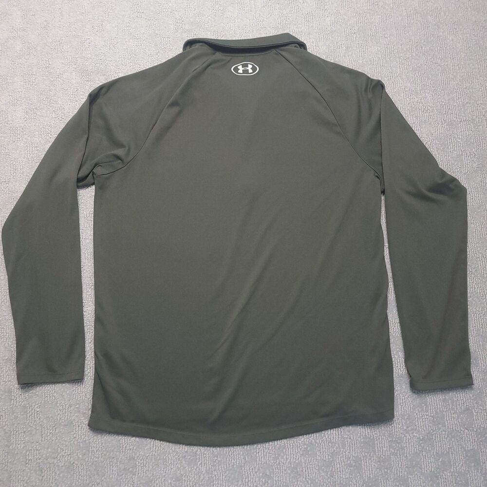 Under Armour UA Tech 2.0 Shirt Mens M Long Sleeve 1/2 Zip Dark Green - Picture 4 of 8